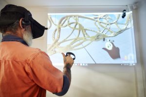 Modelling a facade element using virtual reality (image courtesy UAP)